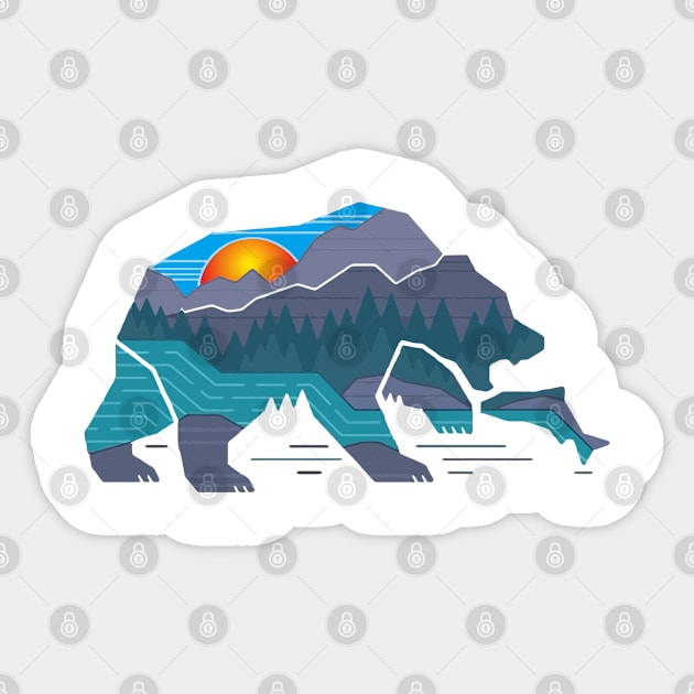 Bear Country Sticker by lerengmuria